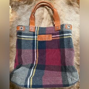 Vintage Y2K Abercrombie & Fitch Plaid Purse/Tote/Shoulder Bag.